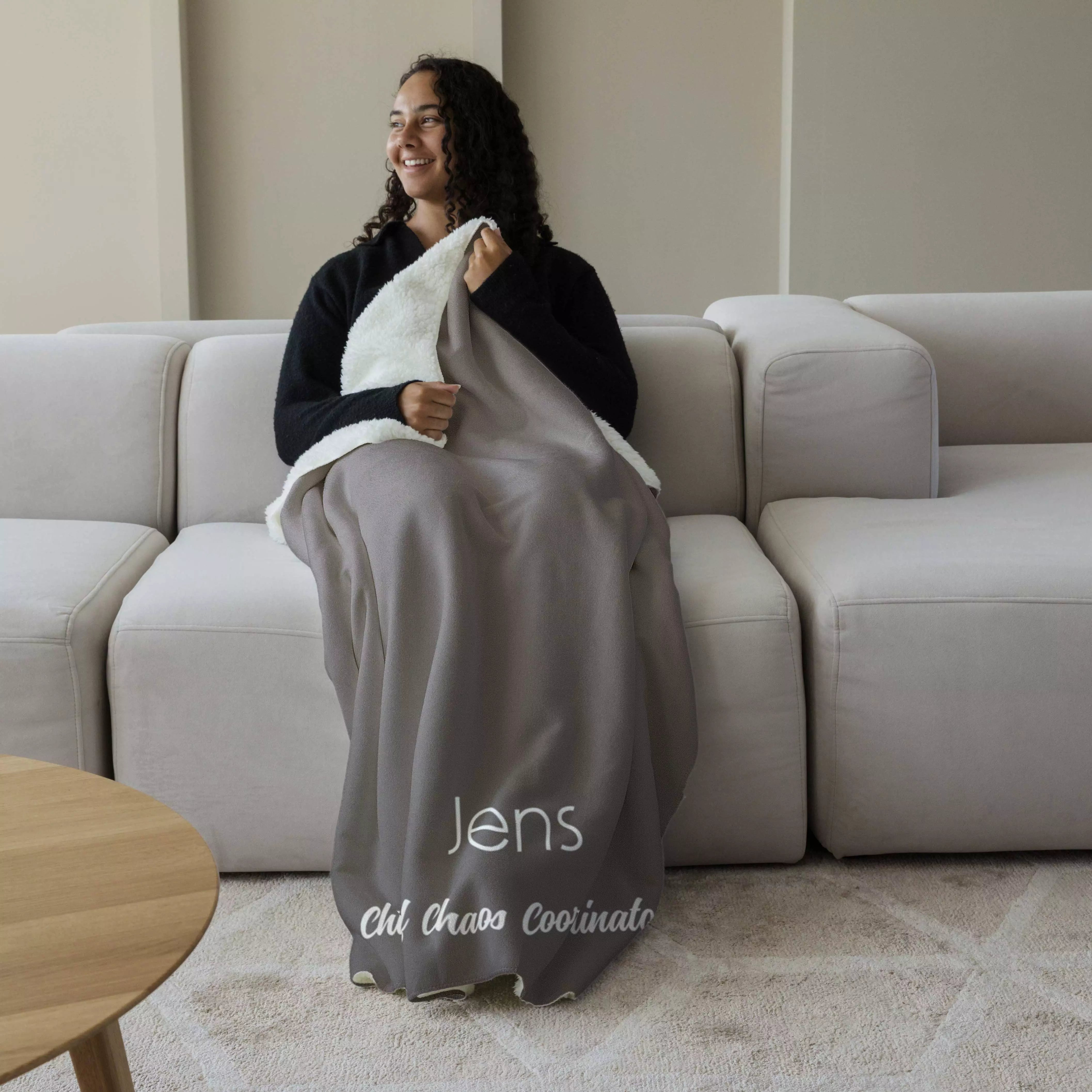 Fleece deken ‘Mocha Stone’ – Stijlvol met eigen naam en titel