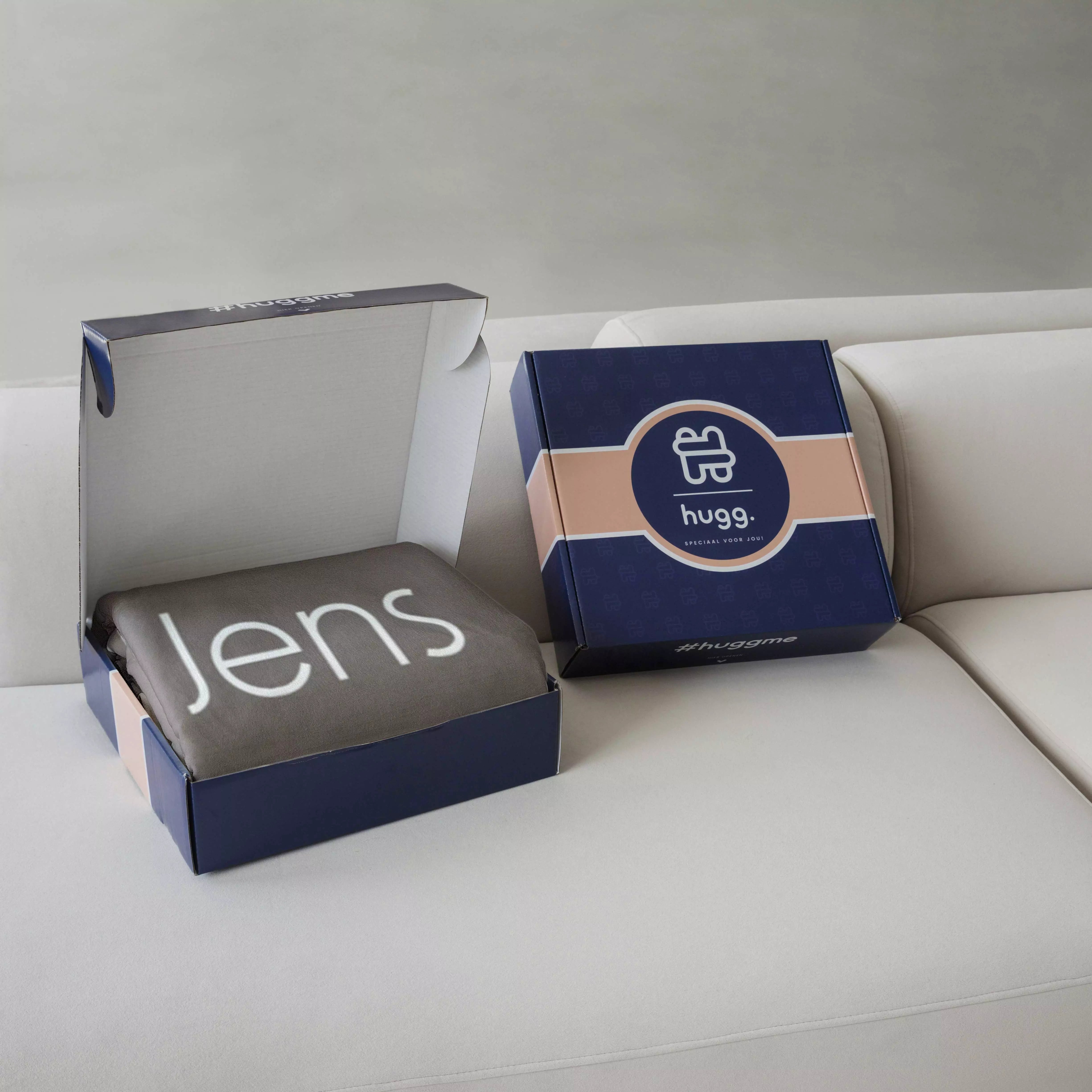 Fleece deken ‘Mocha Stone’ – Stijlvol met eigen naam en titel