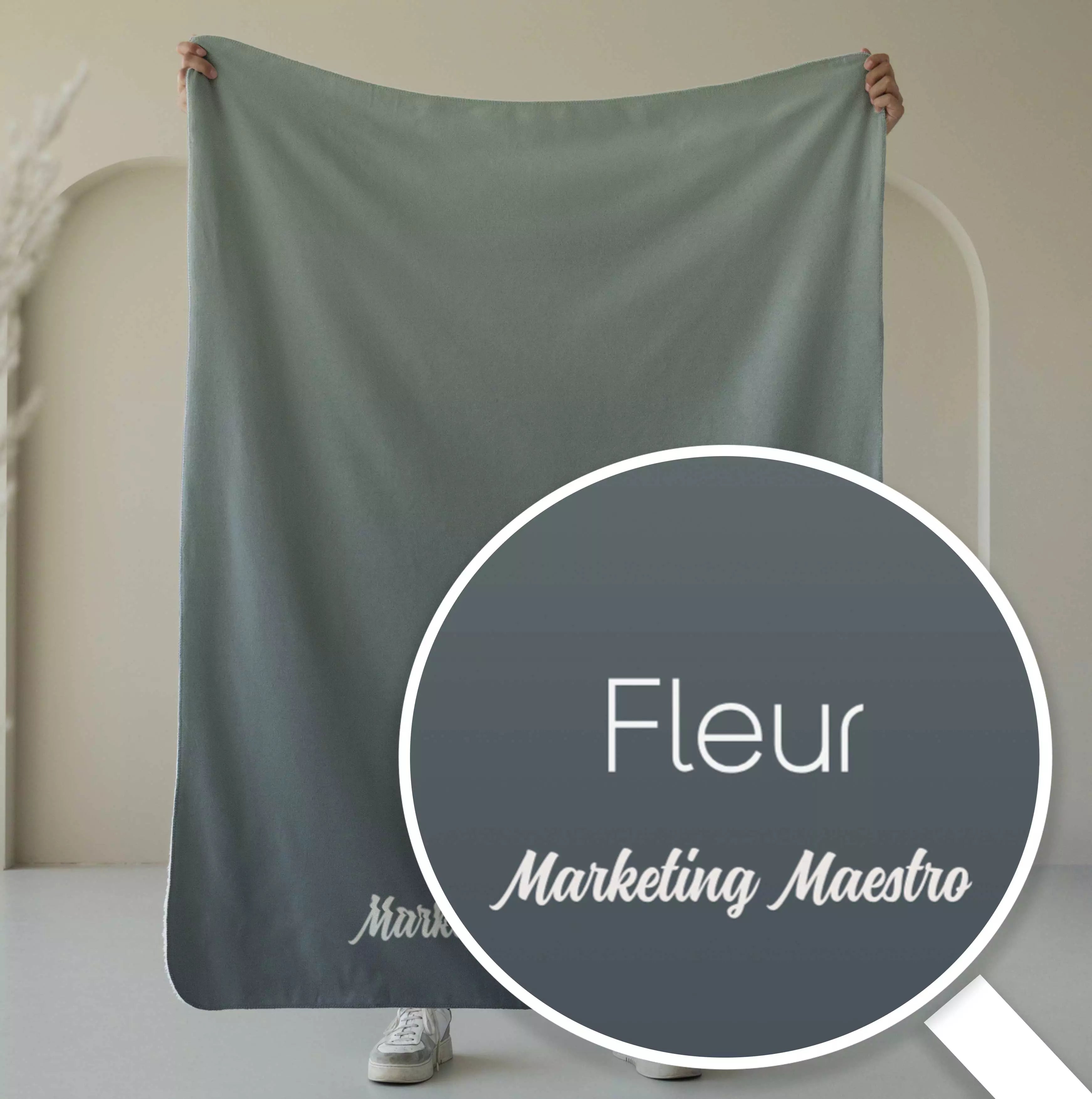 Fleece deken ‘Ocean Mist’ – Stijlvol met eigen naam en titel