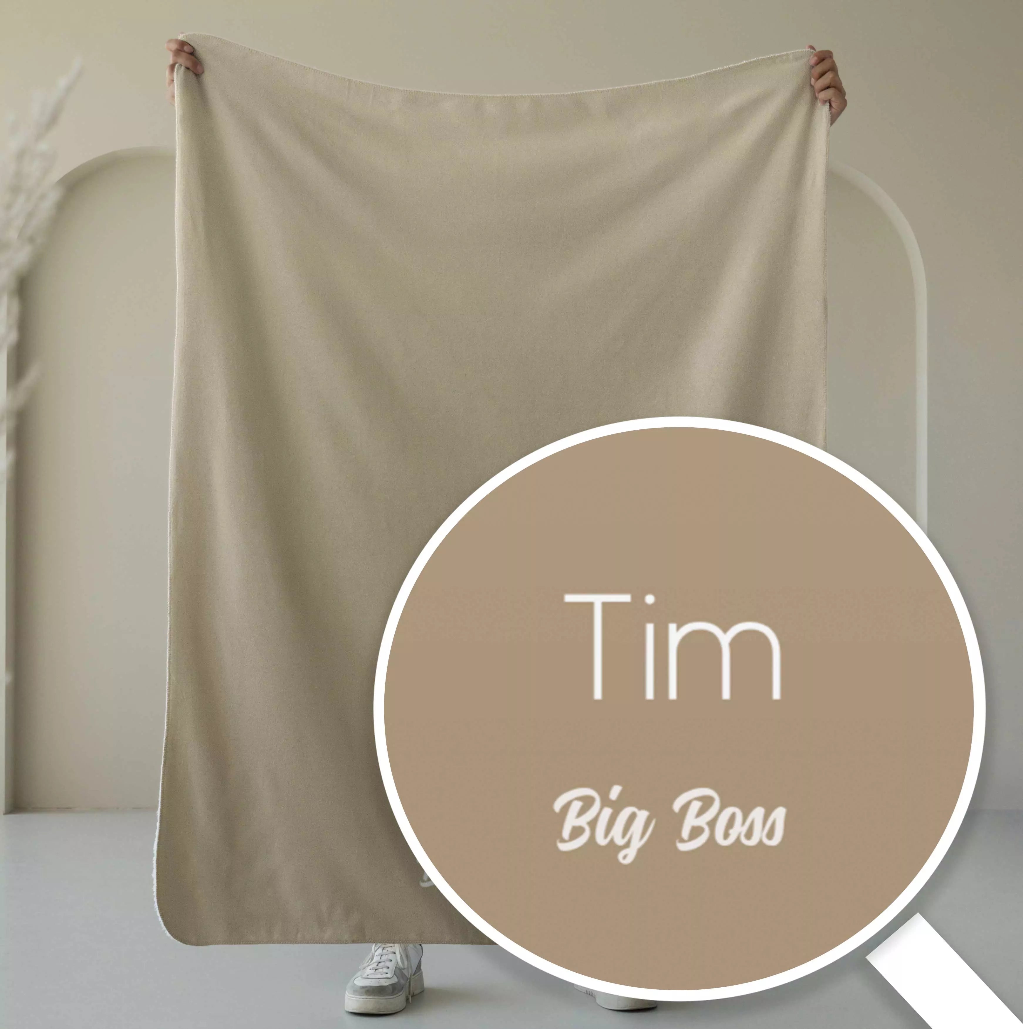 Fleece deken ‘Golden Dune’ – Stijlvol met eigen naam en titel