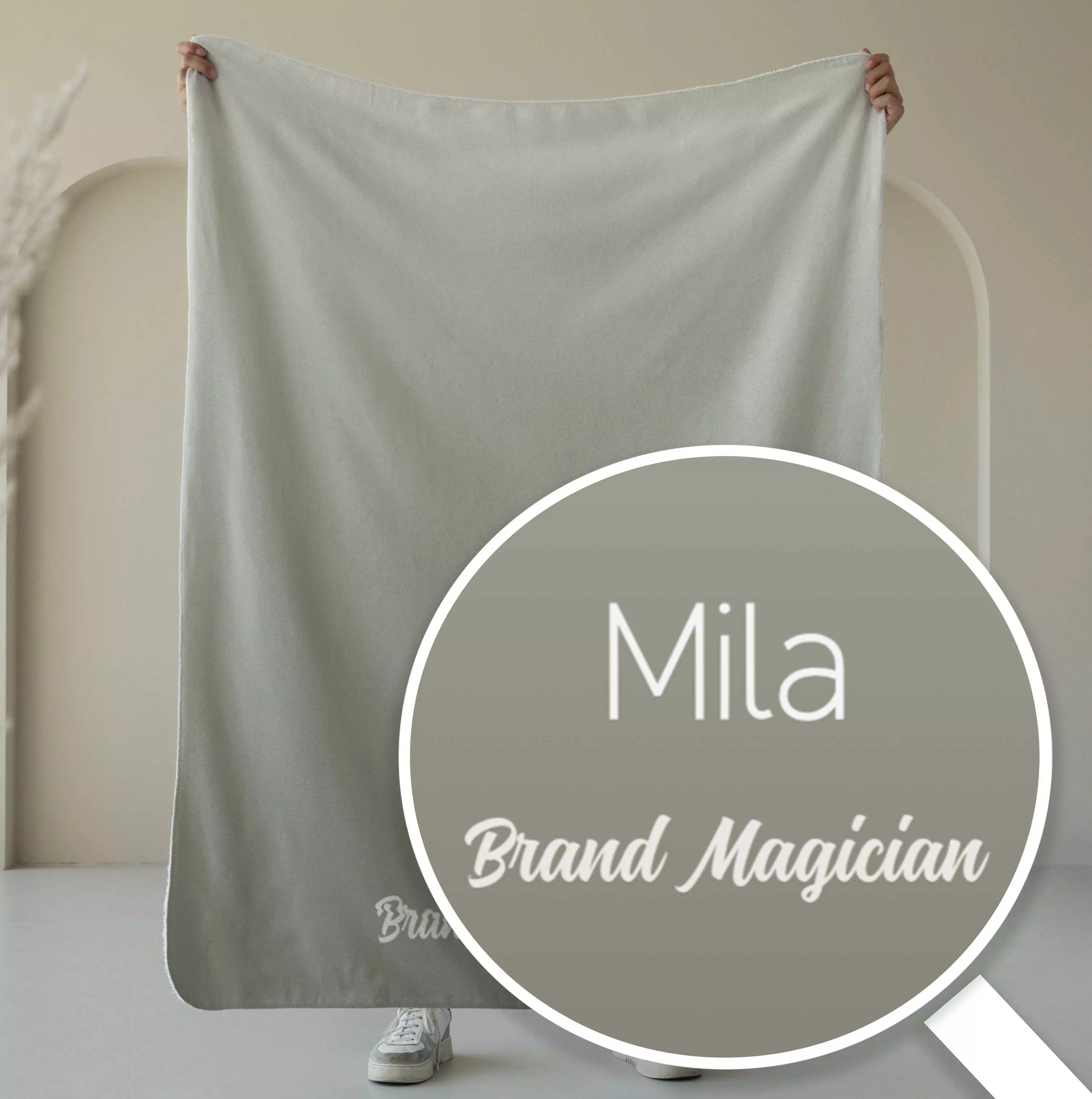 Fleece deken ‘Misty Sage’ – Stijlvol met eigen naam en titel