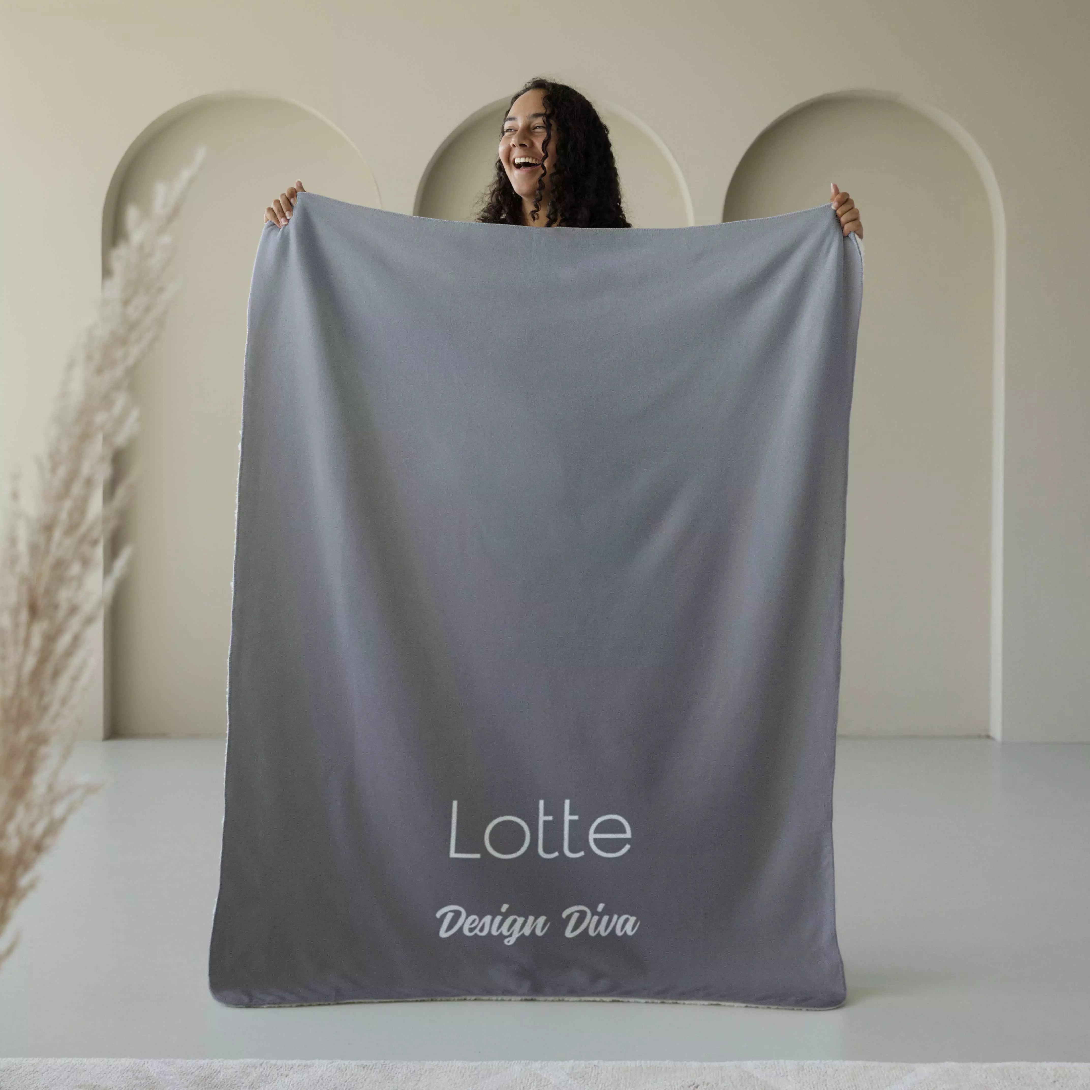 Fleece deken ‘Steel Blue’ – Stijlvol met eigen naam en titel