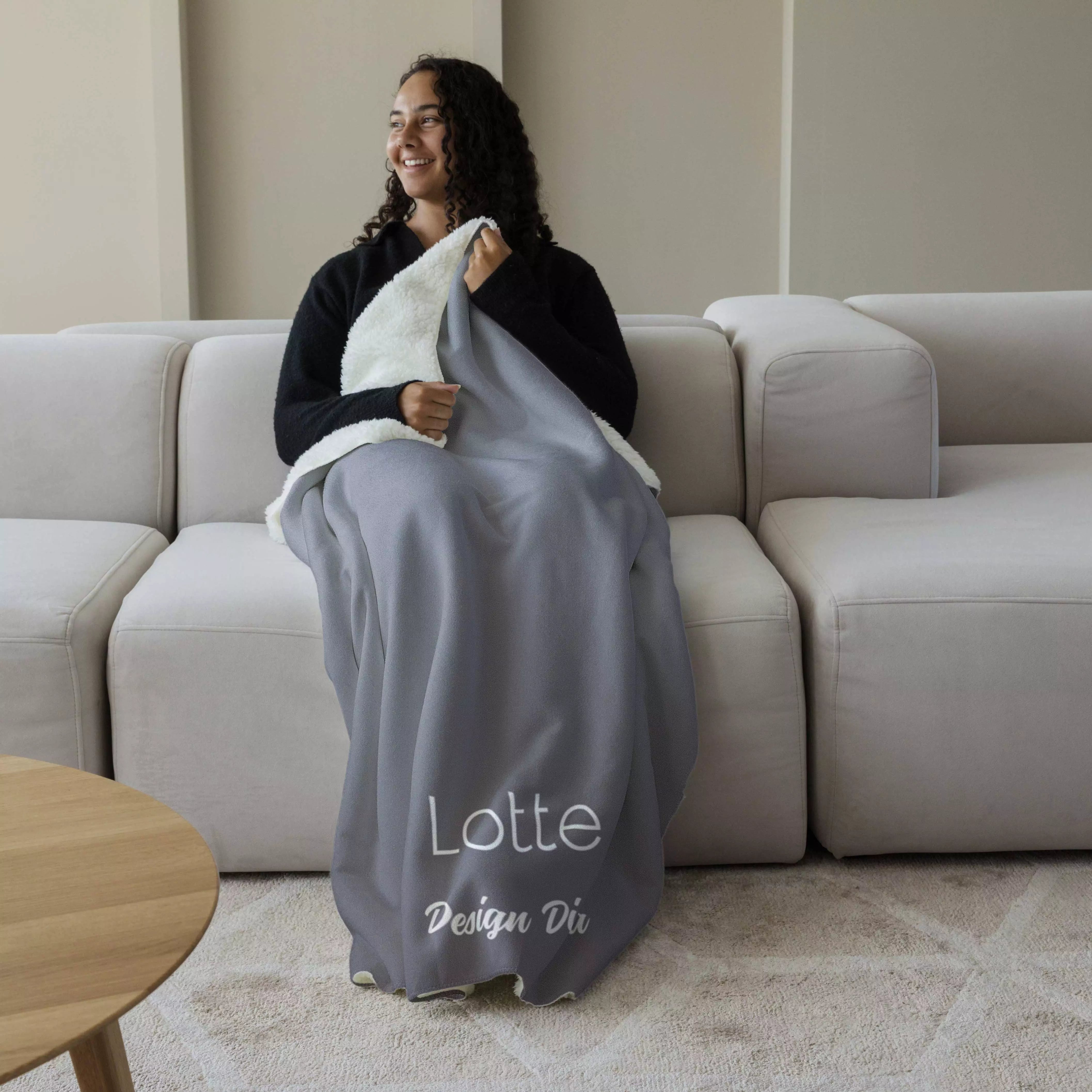 Fleece deken ‘Steel Blue’ – Stijlvol met eigen naam en titel