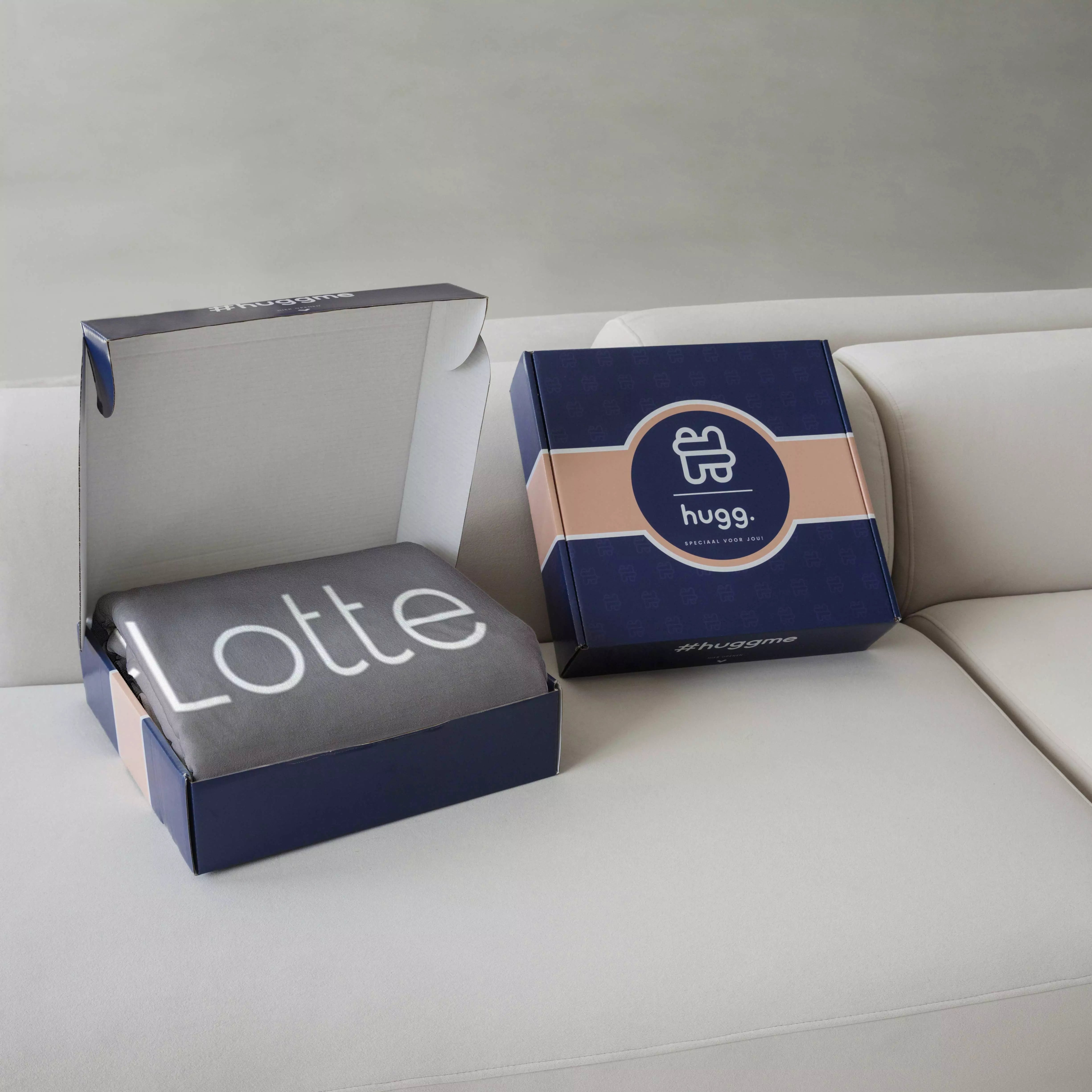 Fleece deken ‘Steel Blue’ – Stijlvol met eigen naam en titel